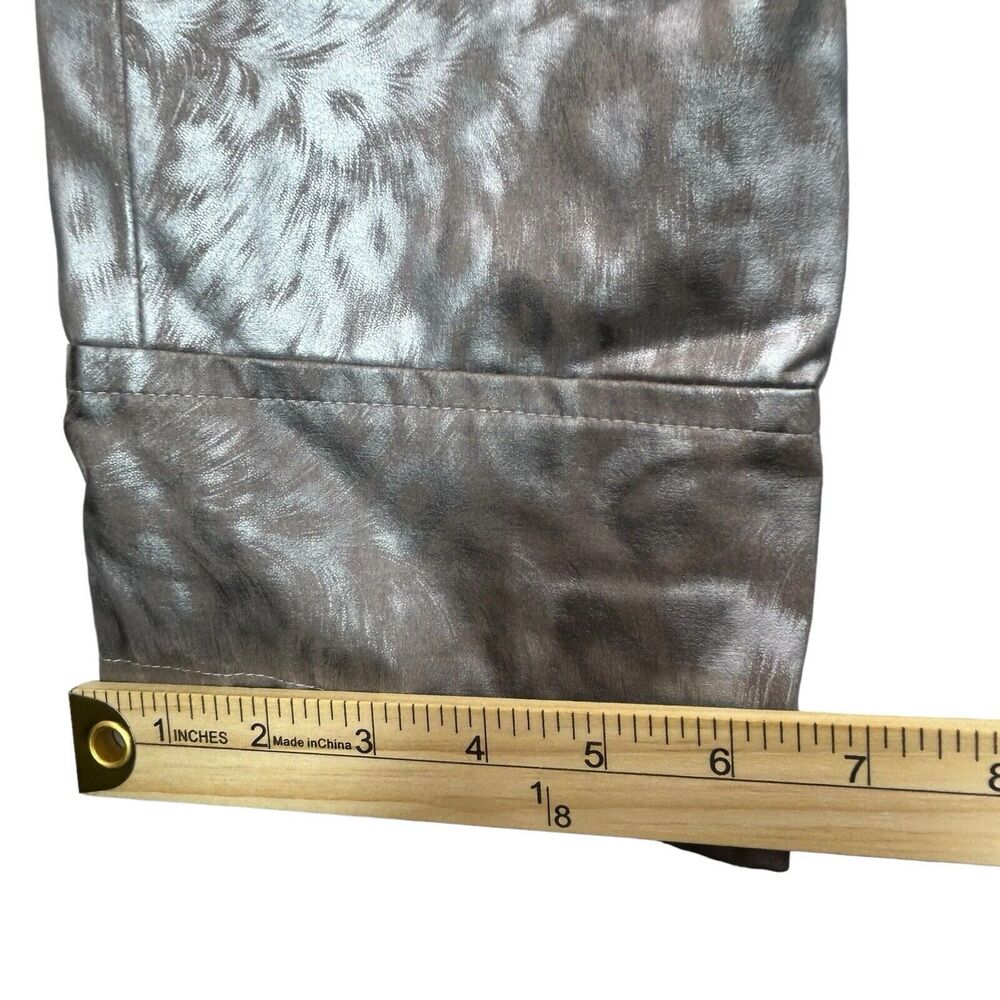 Via Spiga Coat Womens Sz L Silver Cheetah Leopard Animal Print Raincoat Trench - Picture 5 of 16